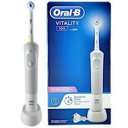 Oral-B Vitality 100 SENSI UltraThin Biała Elektryczna szczoteczka do zębów