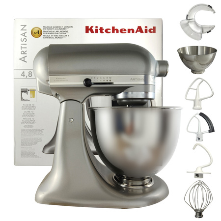 Robot Kuchenny Kitchenaid 5KSM175PSECU Artisan ,Stal Nierdzewna, 300 W, L, Srebrzysty
