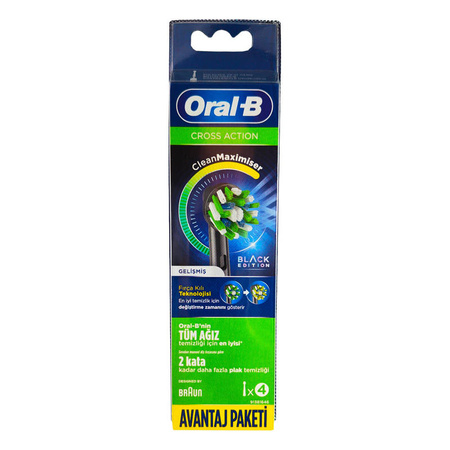 ORAL-B EB50-4 BK Cross Action 4 sztuki CZARNE