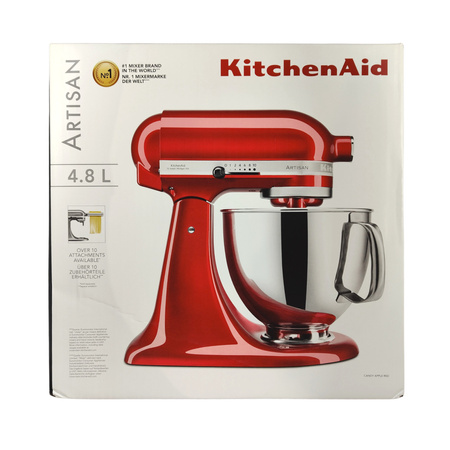 Robot Kuchenny Kitchenaid 5KSM175PSECA Artisan ,Stal Nierdzewna, 300 W, L, Czerwony