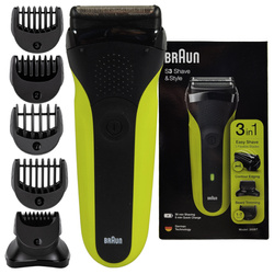 Golarka BRAUN 300BT Green 3w1 Trymer 5 nasadek