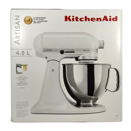 Robot Kuchenny Kitchenaid 5KSM175PSEWH Artisan ,Stal Nierdzewna, 300 W, L, Biały