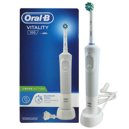 Oral-B Vitality 100 SENSI UltraThin Biała Elektryczna szczoteczka do zębów